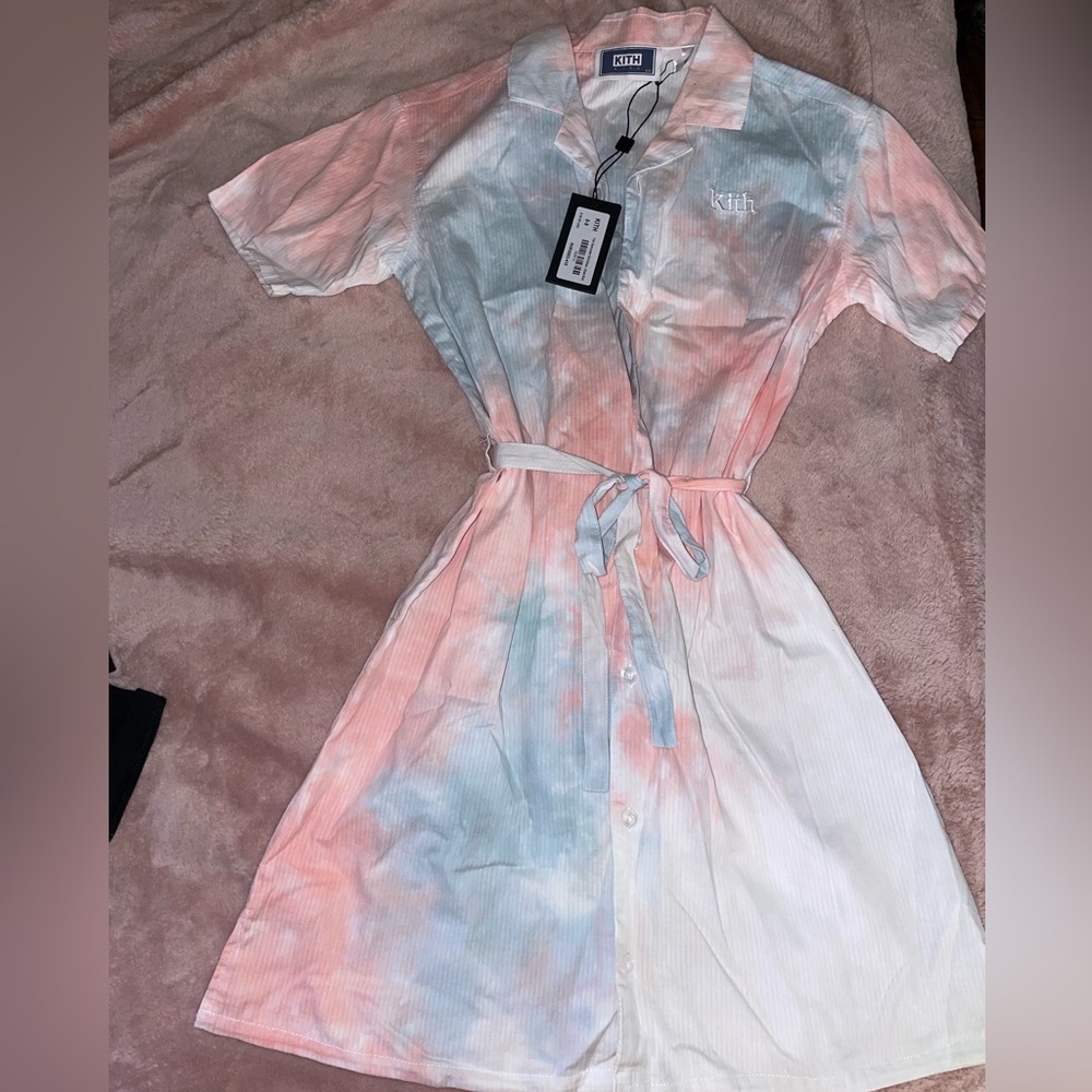 Kith Tie Die button up dress